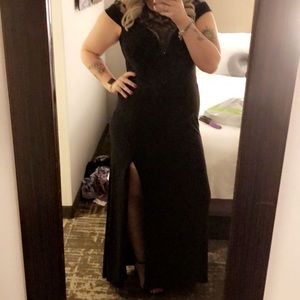 Adriana Papel black sequin dress